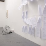 installation with fan and printed emails